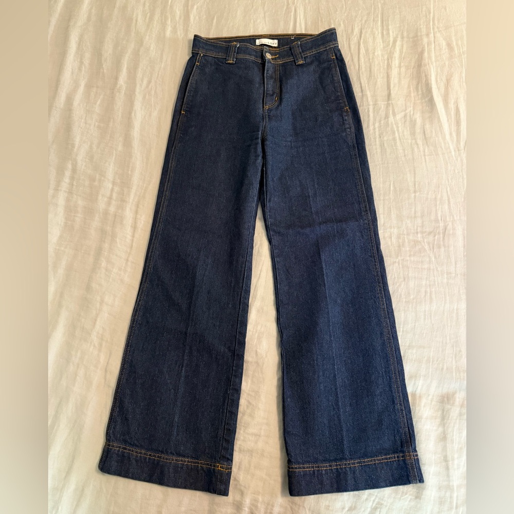 Loft The Wide Leg Classic Blue Women's Jeans